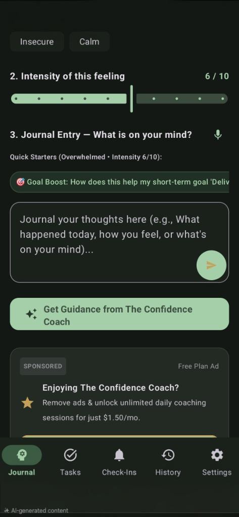 App overview screen